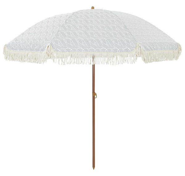 Tengerparti napernyő Szürke és Fehér 205 x 205 x 210 cm