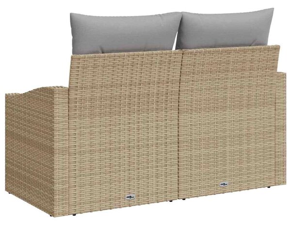 Kerti kanapé párnával 123 x 62 x 69 cm polirattan