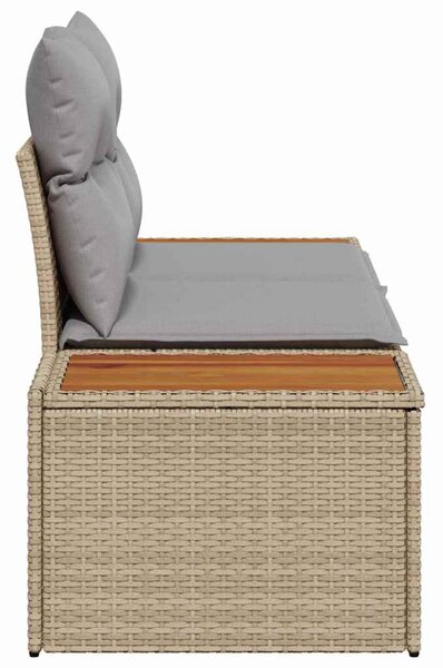 Kerti kanapé Bézs 184 x 62 x 85cm polirattan
