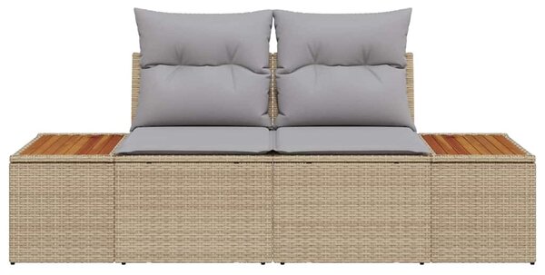 Kerti kanapé Bézs 184 x 62 x 85cm polirattan