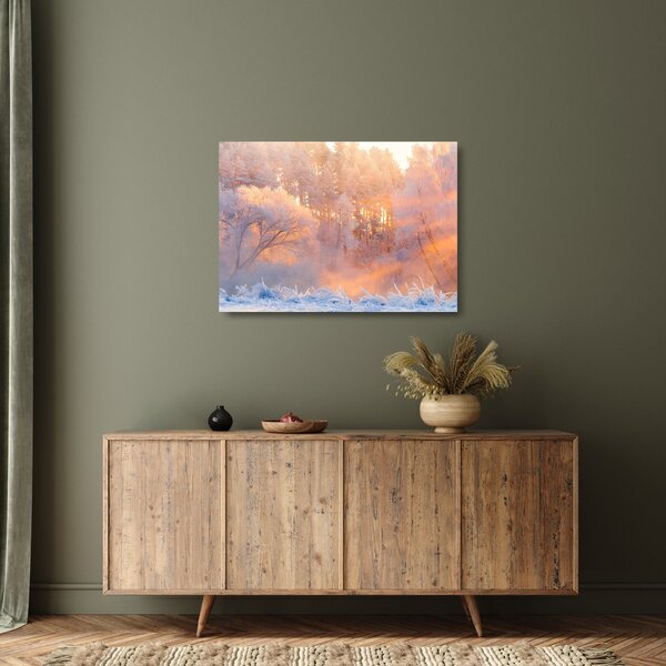 Kép - fagyos hajnal (üvegen) (70x50 cm)