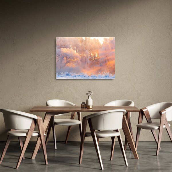 Kép - fagyos hajnal (üvegen) (70x50 cm)