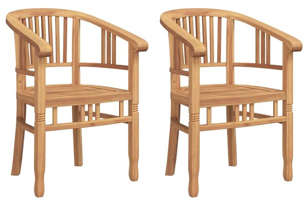 Kerti székek 2 pcs Barna 63 x 58 x 89 cm Tömör tíkfa