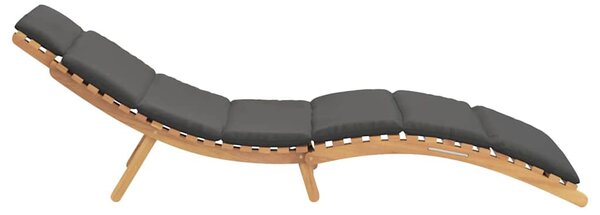 Kerti napozóágy párnával Barna 198 x 55 x 58,5 cm Tömör Teakfa