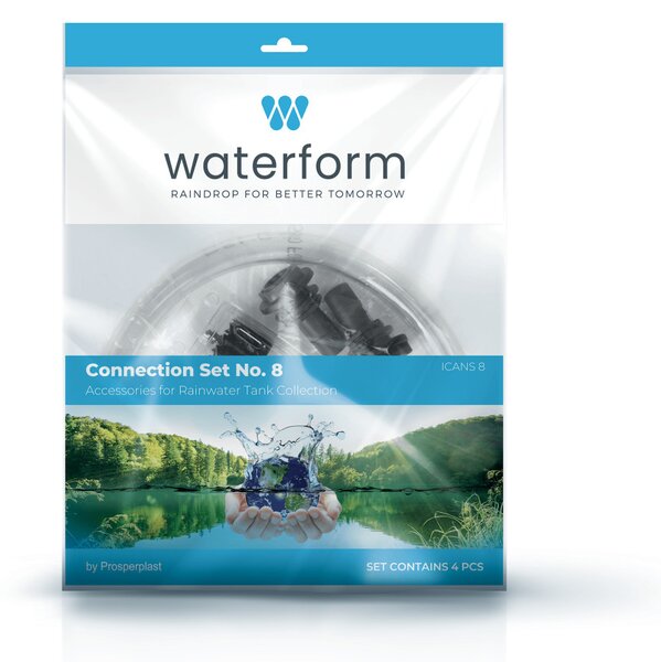 Waterform Icanset 8 Esővízgyűjtő Tartály Összekötő Készlet 300 mm