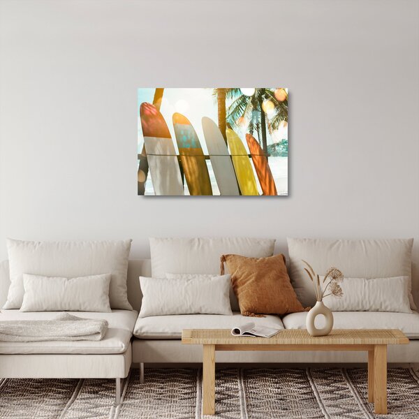 Kép - Szörfdeszkák (üvegen) (70x50 cm)