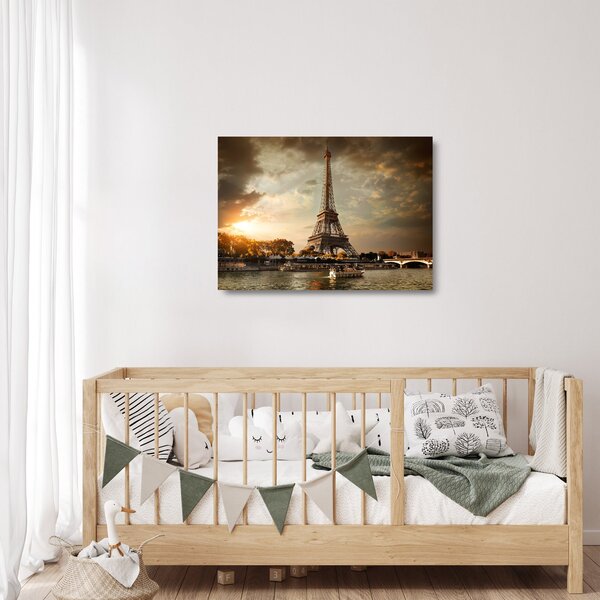 Kép - Eiffel-torony, Párizs, Franciaország (üvegen) (70x50 cm)