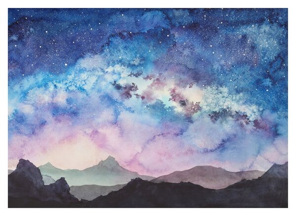 Kép - Milky Way, akvarell (üvegen) (70x50 cm)