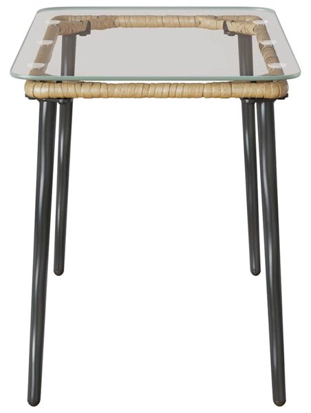 Kerti Asztal Természetes 80 x 40 x 45 cm polirattan