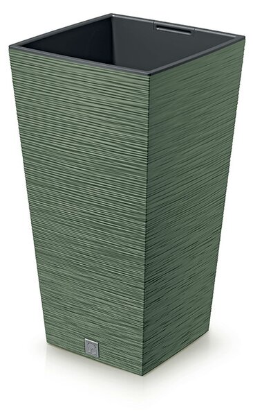 Furu Square Négyzetes Kaspó Földzöld 34,5 cm Bordázott