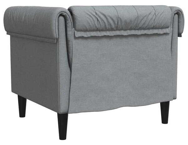 Chesterfield Kanapé Szék Világosszürke 78.5 x 74.5 x 74.5 cm