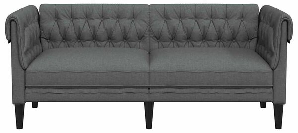 Chesterfield kanapé Sötétszürke 182.5 x 74.5 x 74.5 cm szövet