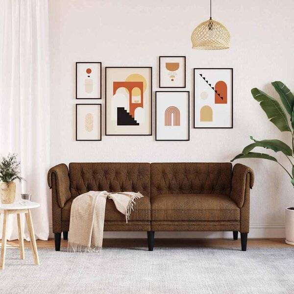 VidaXL Kanapé Barna 182,5 x 74,5 x 74,5 cm Poliészter