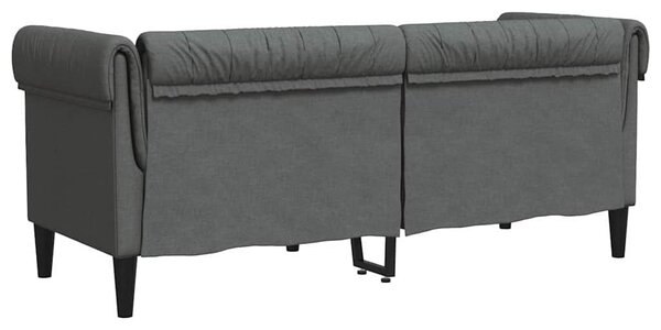 Chesterfield kanapé Sötétszürke 182.5 x 74.5 x 74.5 cm szövet