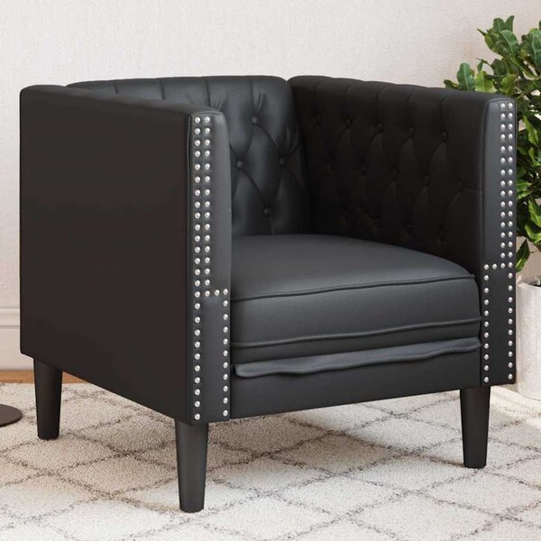 Kanapé Fekete 74,5 x 71 x 70,5 cm PVC