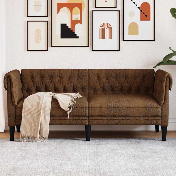 VidaXL Kanapé Barna 182,5 x 74,5 x 74,5 cm Poliészter