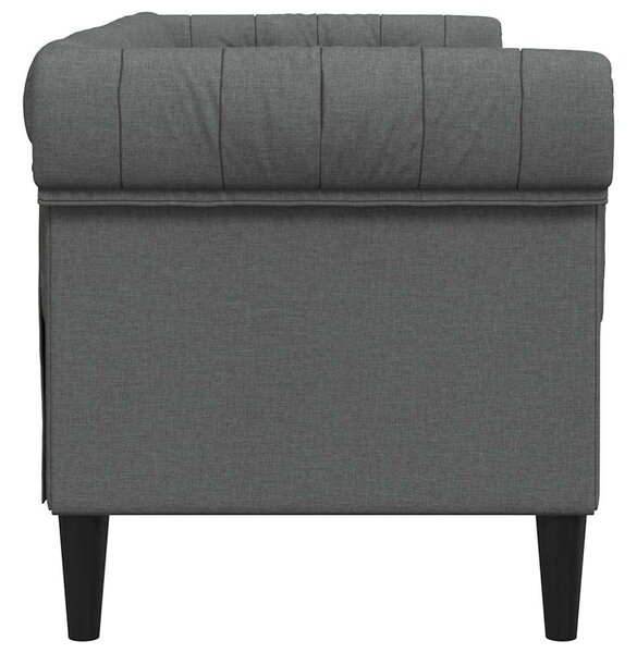 Chesterfield kanapé Sötétszürke 182.5 x 74.5 x 74.5 cm szövet