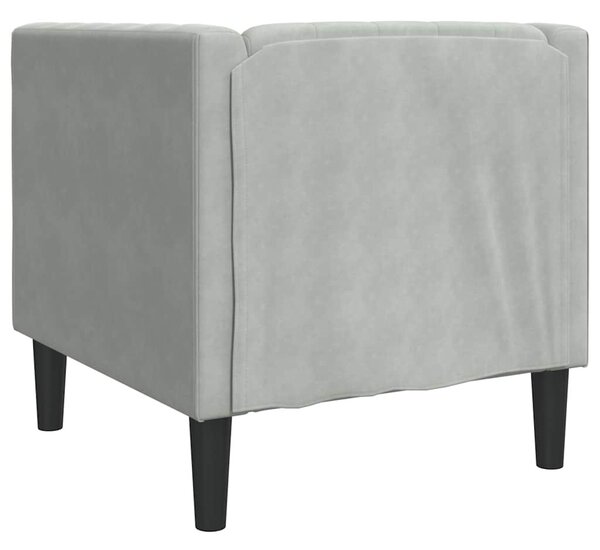 Chesterfield Kanapé Szék Világosszürke 71 x 74.5 x 70.5 cm