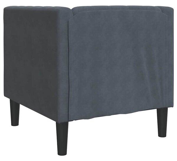 Chesterfield Kanapé Szék Argyle Sötétszürke 71 x 74.5 x 70.5 cm
