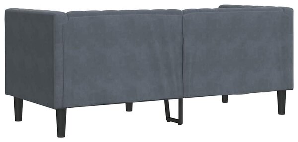 Chesterfield kanapé Sötétszürke 174 x 74.5 x 70.5 cm Bársony