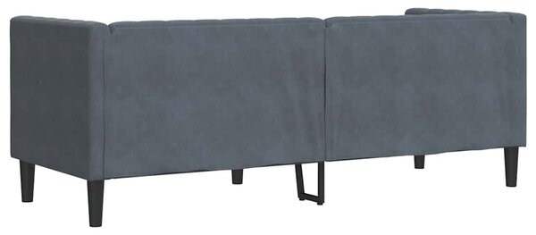 Chesterfield kanapé Sötétszürke 194 x 74.5 x 70.5 cm Bársony