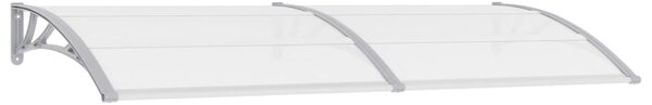 VidaXL szürke és átlátszó polikarbonát ajtóelőtető 240 x 75 cm