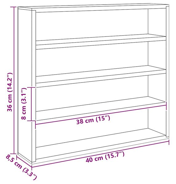 Fa gyűjtő kiállítótok Barna 40 x 8,5 x 37 cm Furnér