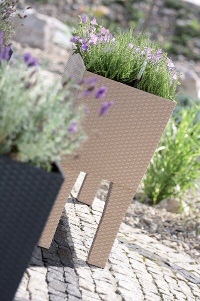 Rato Case High Magasított Műrattan Virágtartó Láda Mokka 60 cm