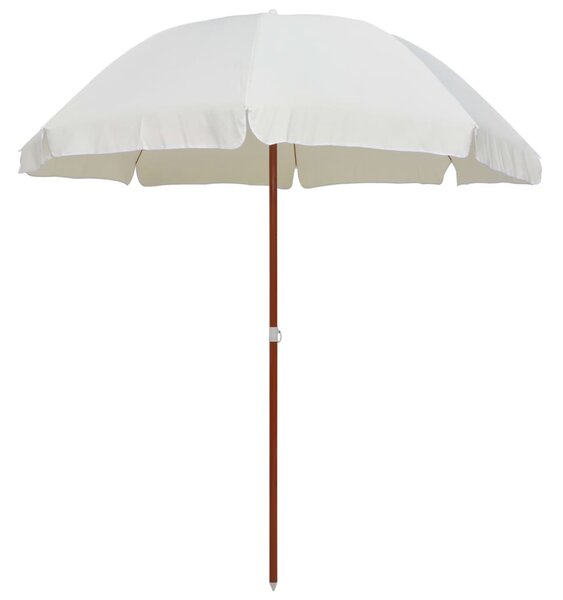 Homokszínű napernyő acélrúddal 240 cm