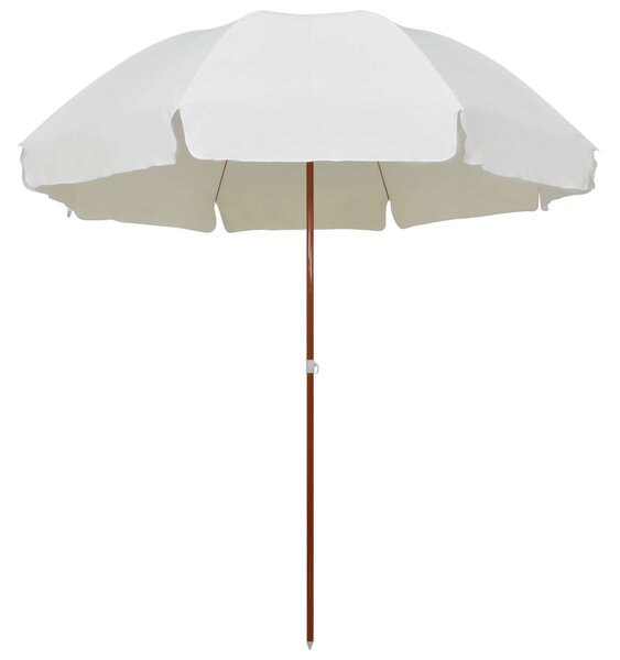 Homokszínű napernyő acélrúddal 300 cm