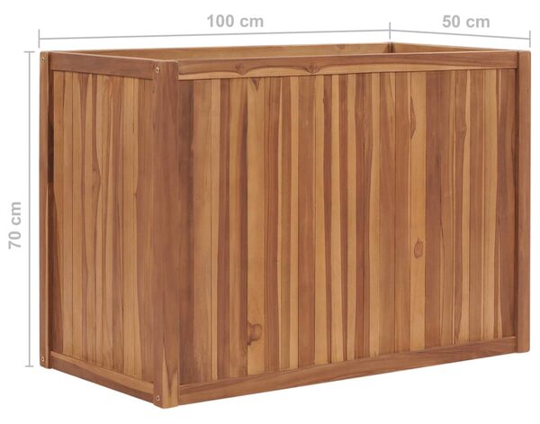 Tömör tíkfa magaságyás 100 x 50 x 70 cm