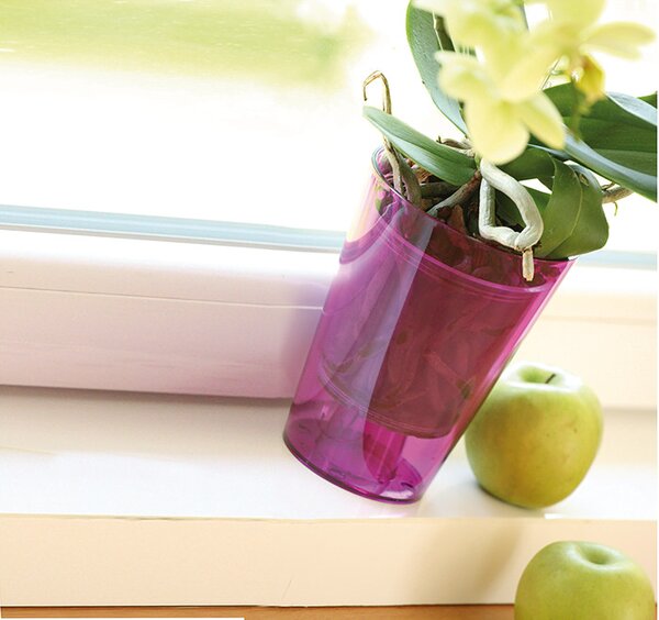 Coubi Orchidea Műanyag Kaspó Átlátszó 13 cm