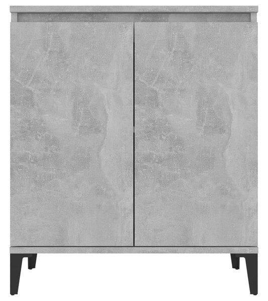 Betonszürke szerelt fa tálalószekrény 60 x 35 x 70 cm