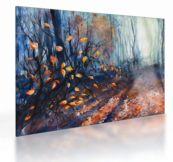 Kép - Az őszi nap sugarai (üvegen) (70x50 cm)