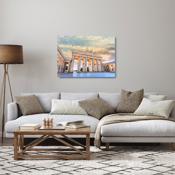 Kép - Brandenburgi kapu, Berlin, Németország (üvegen) (70x50 cm)