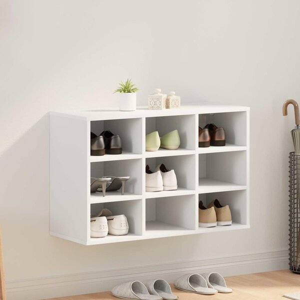 Cipősszekrény polcokkal Fehér 77.5 x 30 x 51 cm Faanyag