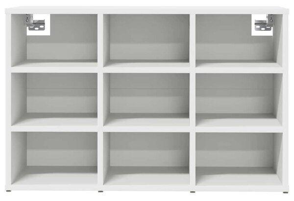 Cipősszekrény polcokkal Fehér 77.5 x 30 x 51 cm Faanyag