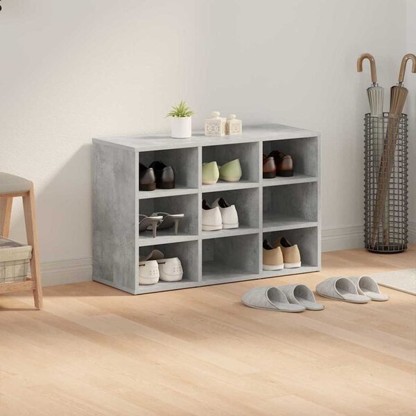 Cipősszekrény polcokkal Beton szürke 77.5 x 30 x 51 cm Faanyag