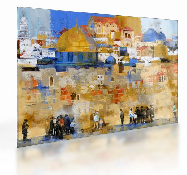 Kép - siratófal, Jerusalem, Israel (üvegen) (70x50 cm)