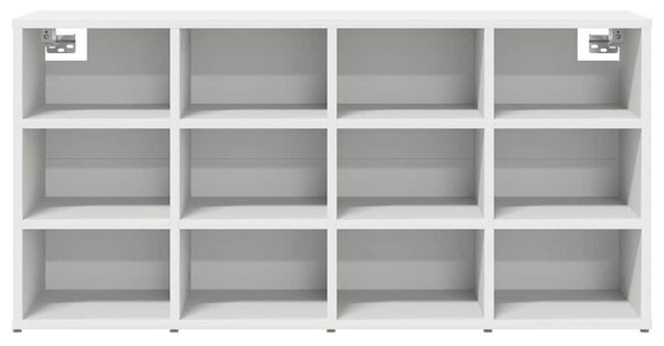 Cipősszekrény polcokkal Fehér 103 x 30 x 51 cm Faanyag