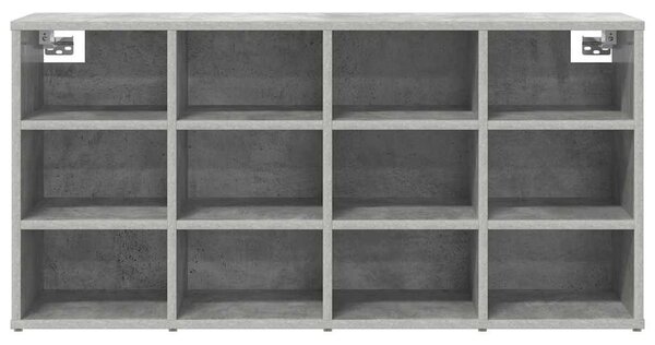 Cipősszekrény polcokkal Beton szürke 103 x 30 x 51 cm Faanyag