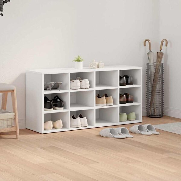 Cipősszekrény polcokkal Fehér 103 x 30 x 51 cm Faanyag