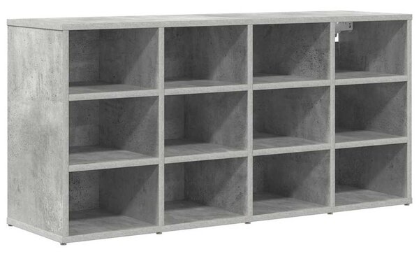 Cipősszekrény polcokkal Beton szürke 103 x 30 x 51 cm Faanyag