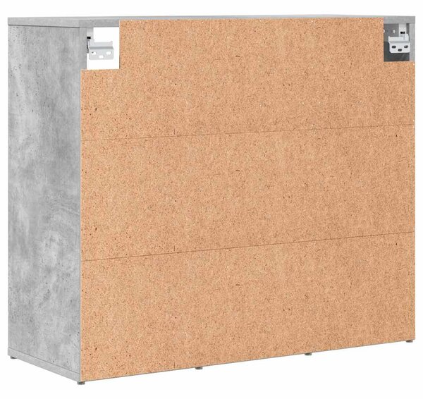 Cipősszekrény polcokkal Beton szürke 77.5 x 30 x 67 cm Faanyag