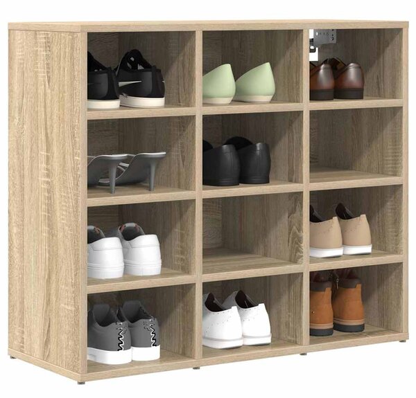 Cipősszekrény polcokkal sonoma tölgy 77.5 x 30 x 67 cm Faanyag
