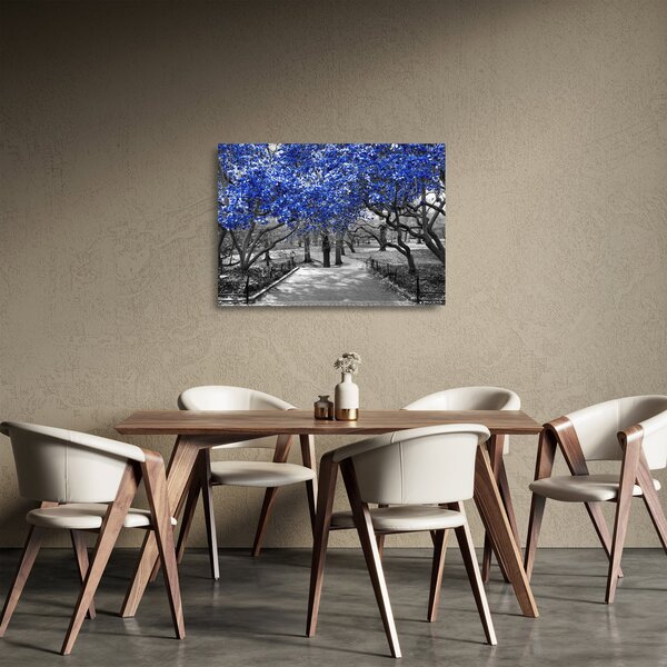 Kép - Kék fák, Central Park, New York (üvegen) (70x50 cm)