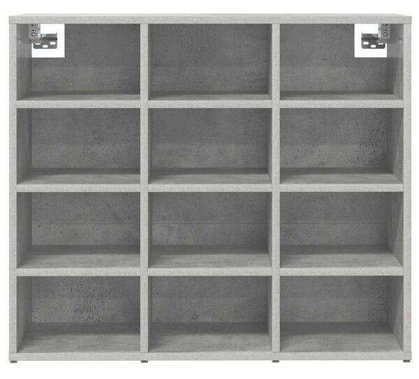 Cipősszekrény polcokkal Beton szürke 77.5 x 30 x 67 cm Faanyag