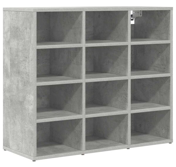 Cipősszekrény polcokkal Beton szürke 77.5 x 30 x 67 cm Faanyag