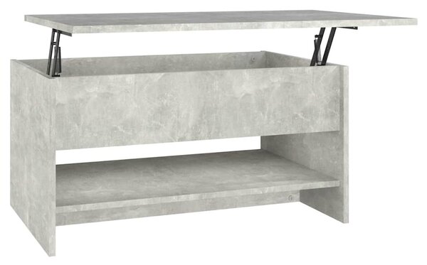 Betonszürke szerelt fa dohányzóasztal 80x50x40 cm