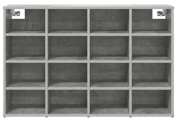 Cipősszekrény polcokkal Beton szürke 103 x 30 x 67 cm Faanyag